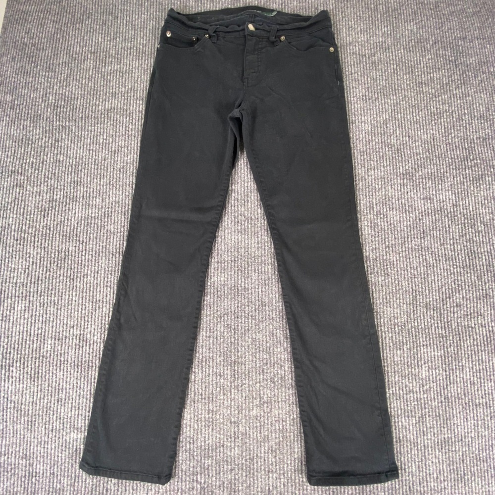 Lauren Ralph Lauren Modern Straight Womens 6 Black Denim Pants Casual Classic